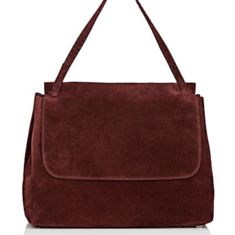The Row Top-Handle 14 Suede Satchel